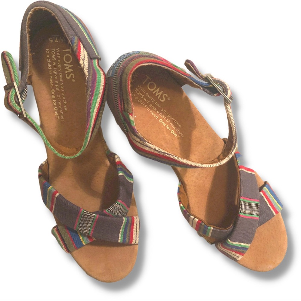Women’s, Shoes, Tom’s, Size 7.5 W, Multi-Color
